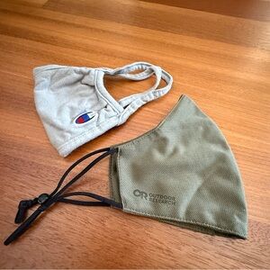 NWOT Outdoor Research & Champion Face Masks with Adjustable Ear Straps Sporty